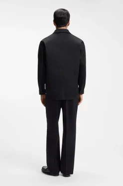 Relaxed-fit jacket in stretch cotton
