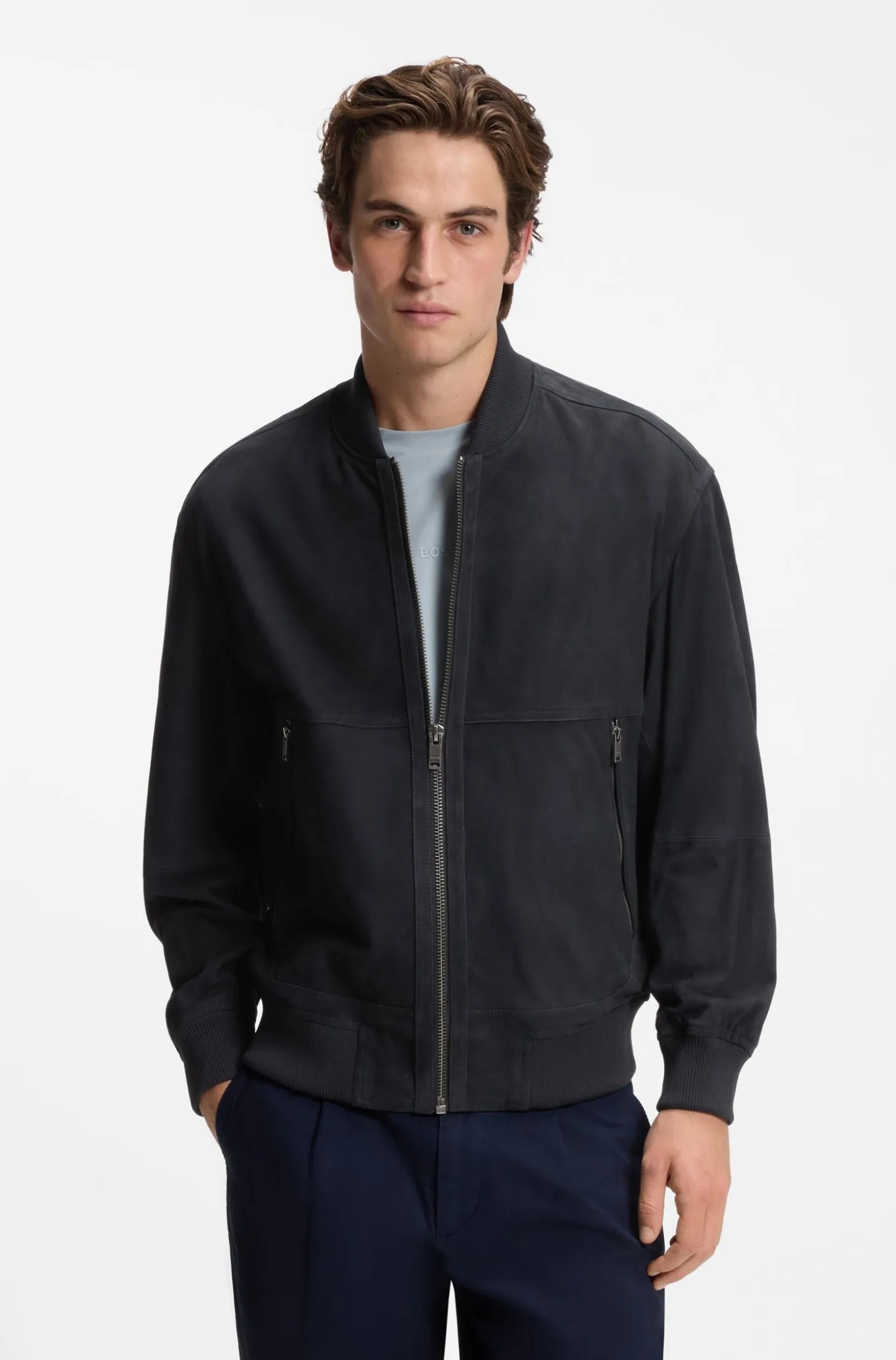 Relaxed-fit jacket in suede