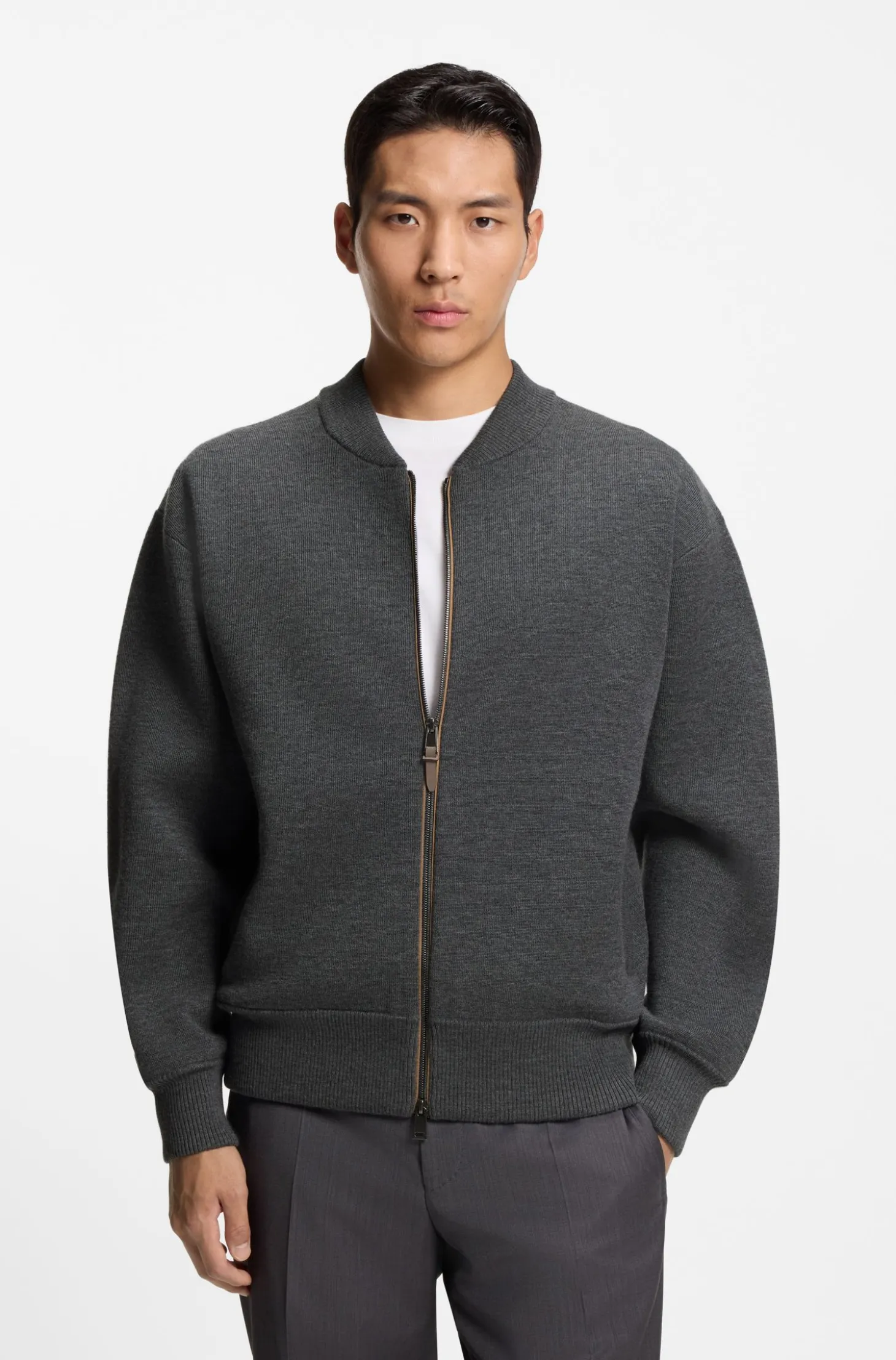 Relaxed-fit jacket in virgin wool