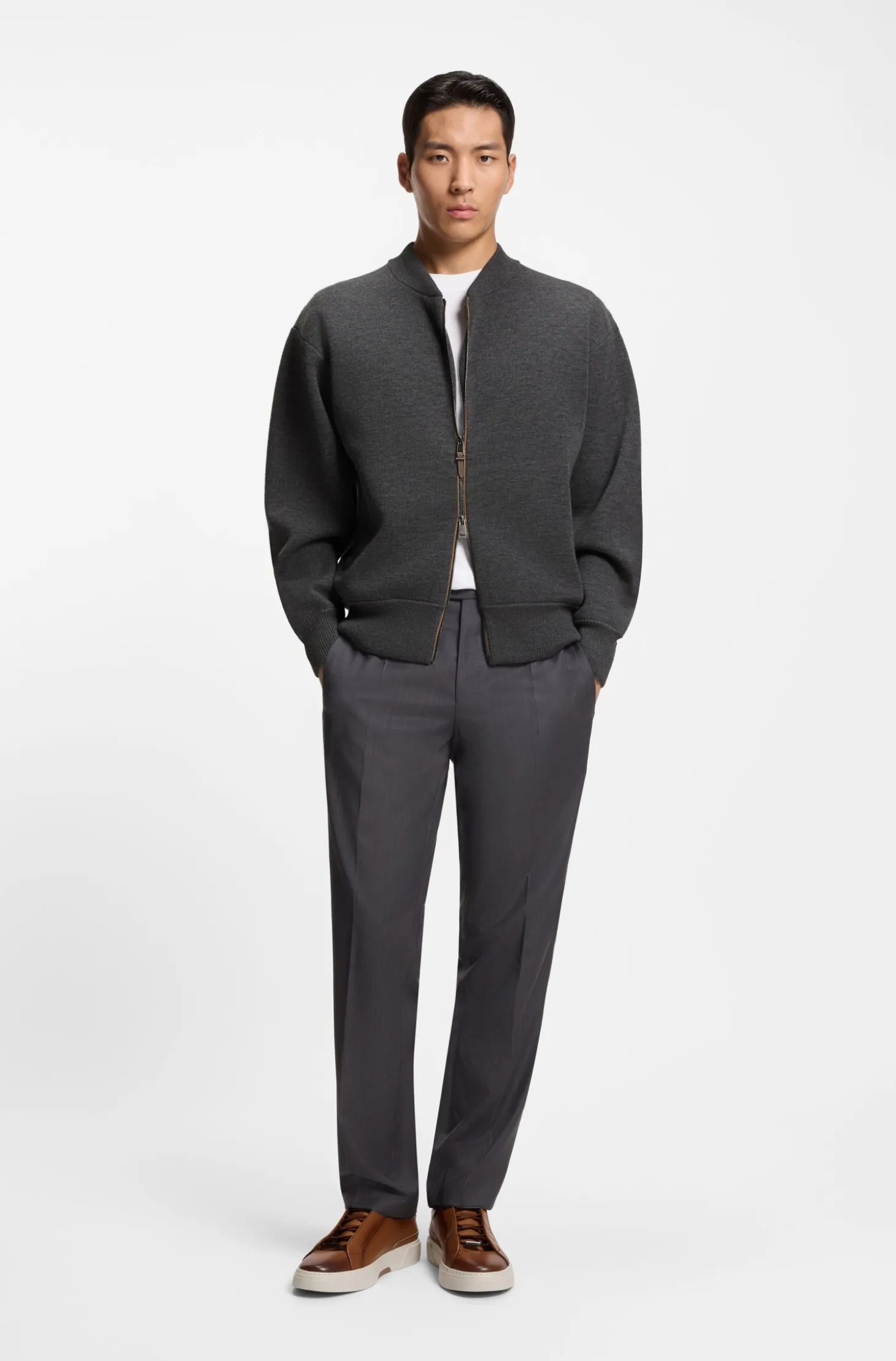 Relaxed-fit jacket in virgin wool