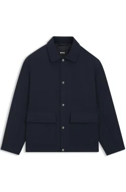 Relaxed-fit jacket in water-repellent peached fabric