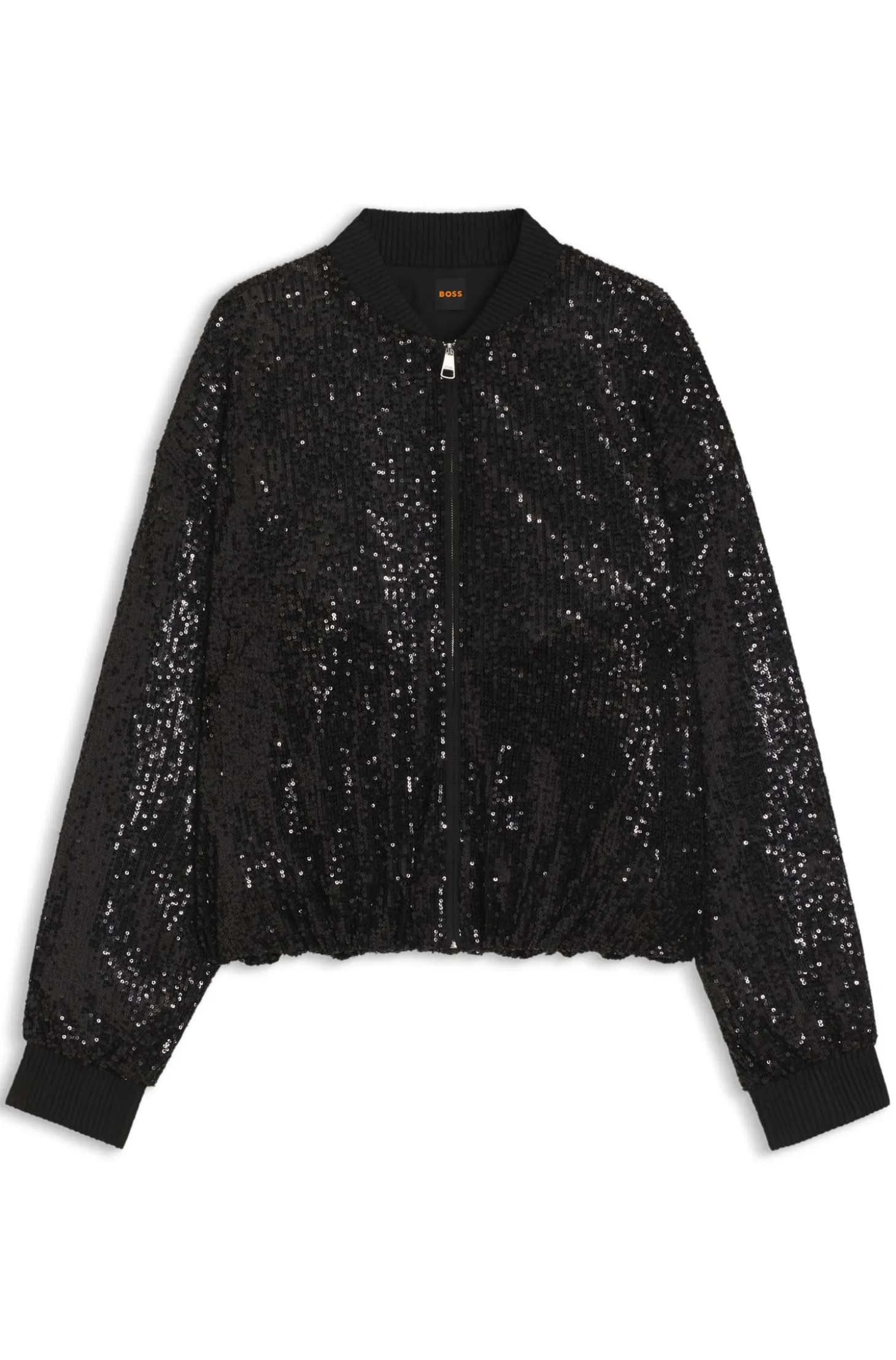 Relaxed-fit jacket with sequin embellishments