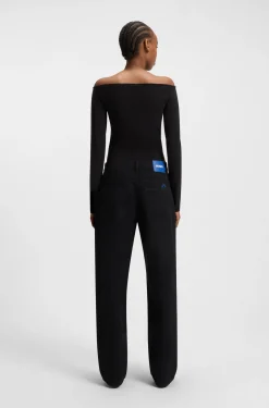 Relaxed-fit jeans in black denim