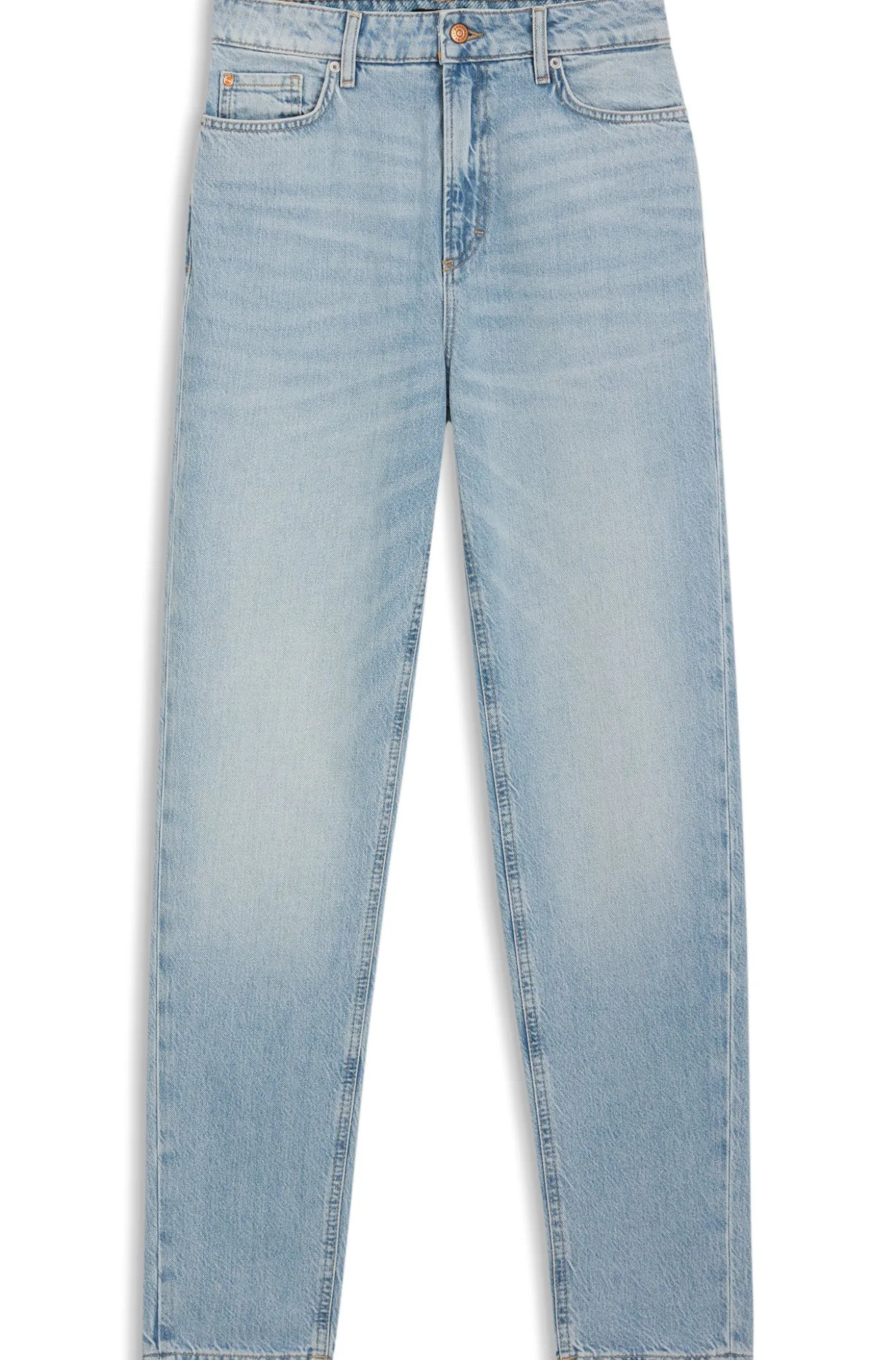 Relaxed-fit jeans in blue marble-effect denim