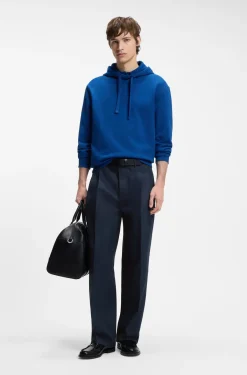 Relaxed-fit jeans in dark-blue soft cotton