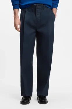 Relaxed-fit jeans in dark-blue soft cotton