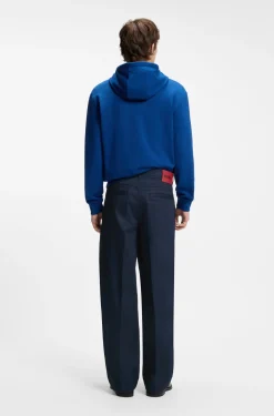 Relaxed-fit jeans in dark-blue soft cotton