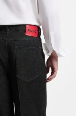 Relaxed-fit jeans in heavyweight black denim