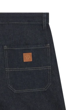 Relaxed-fit jeans in indigo stretch denim