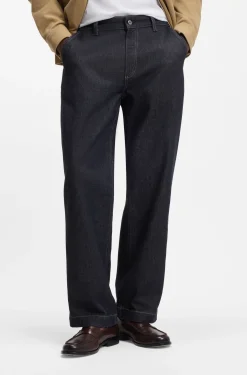 Relaxed-fit jeans in indigo stretch denim