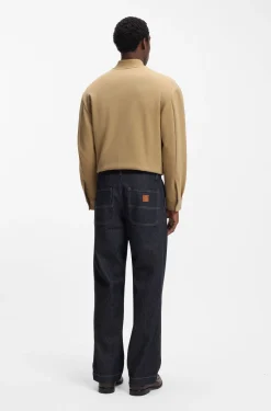 Relaxed-fit jeans in indigo stretch denim