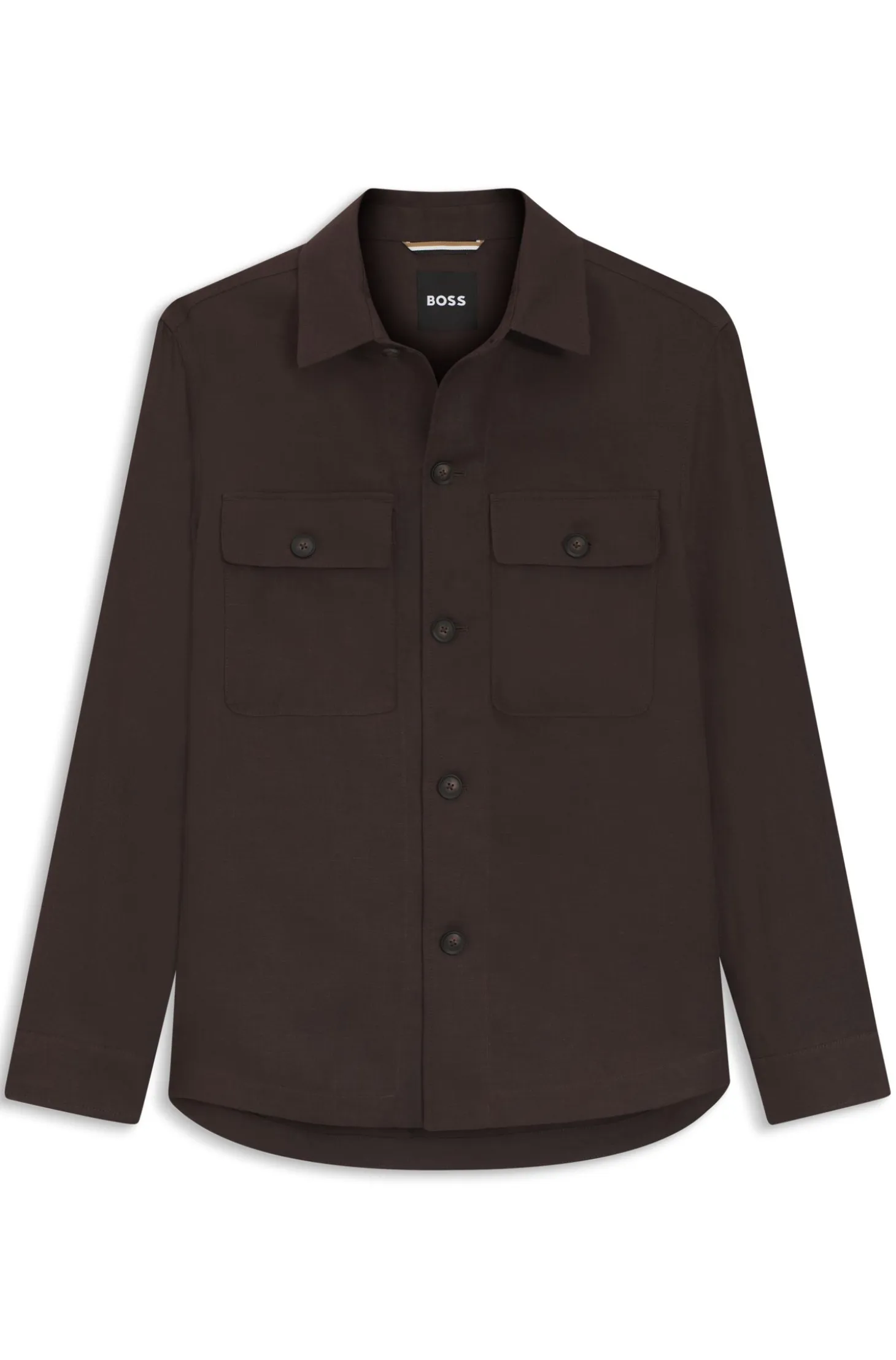 Relaxed-fit overshirt in linen