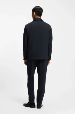 Relaxed-fit overshirt in performance-stretch fabric