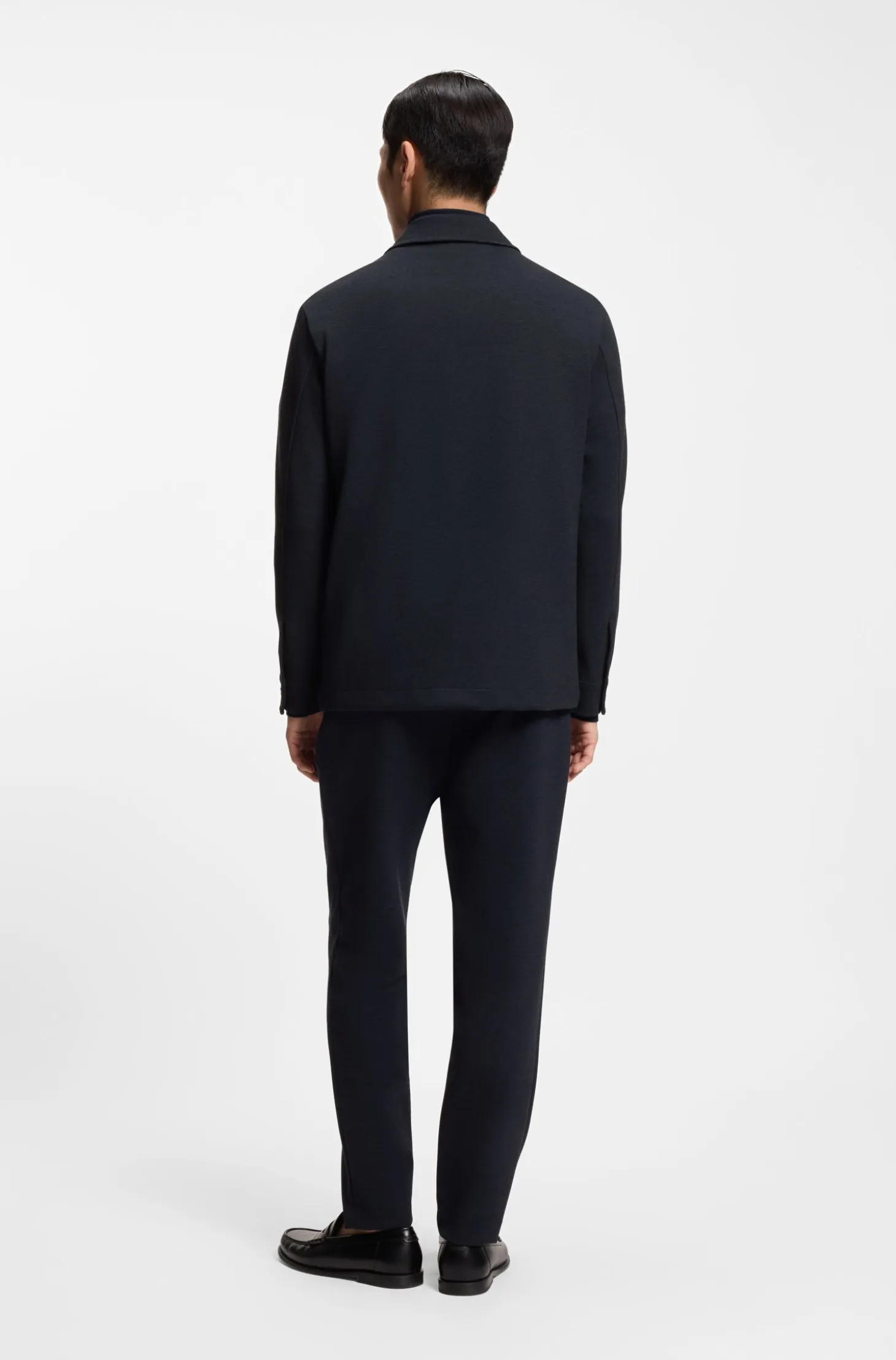 Relaxed-fit overshirt in performance-stretch fabric