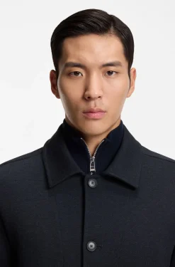 Relaxed-fit overshirt in performance-stretch fabric
