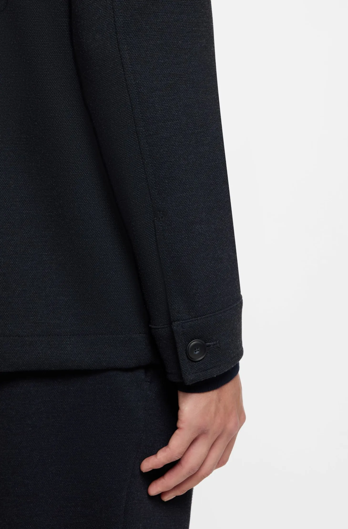 Relaxed-fit overshirt in performance-stretch fabric