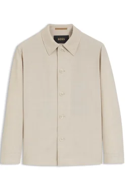 Relaxed-fit overshirt in three-layer fabric