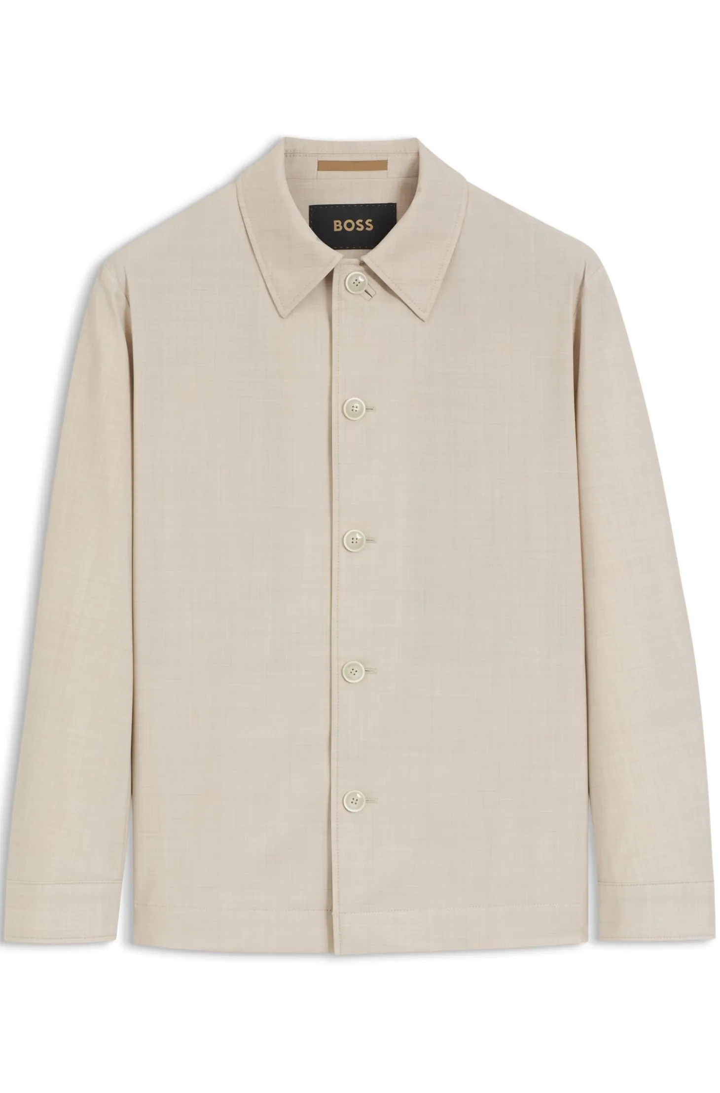 Relaxed-fit overshirt in three-layer fabric
