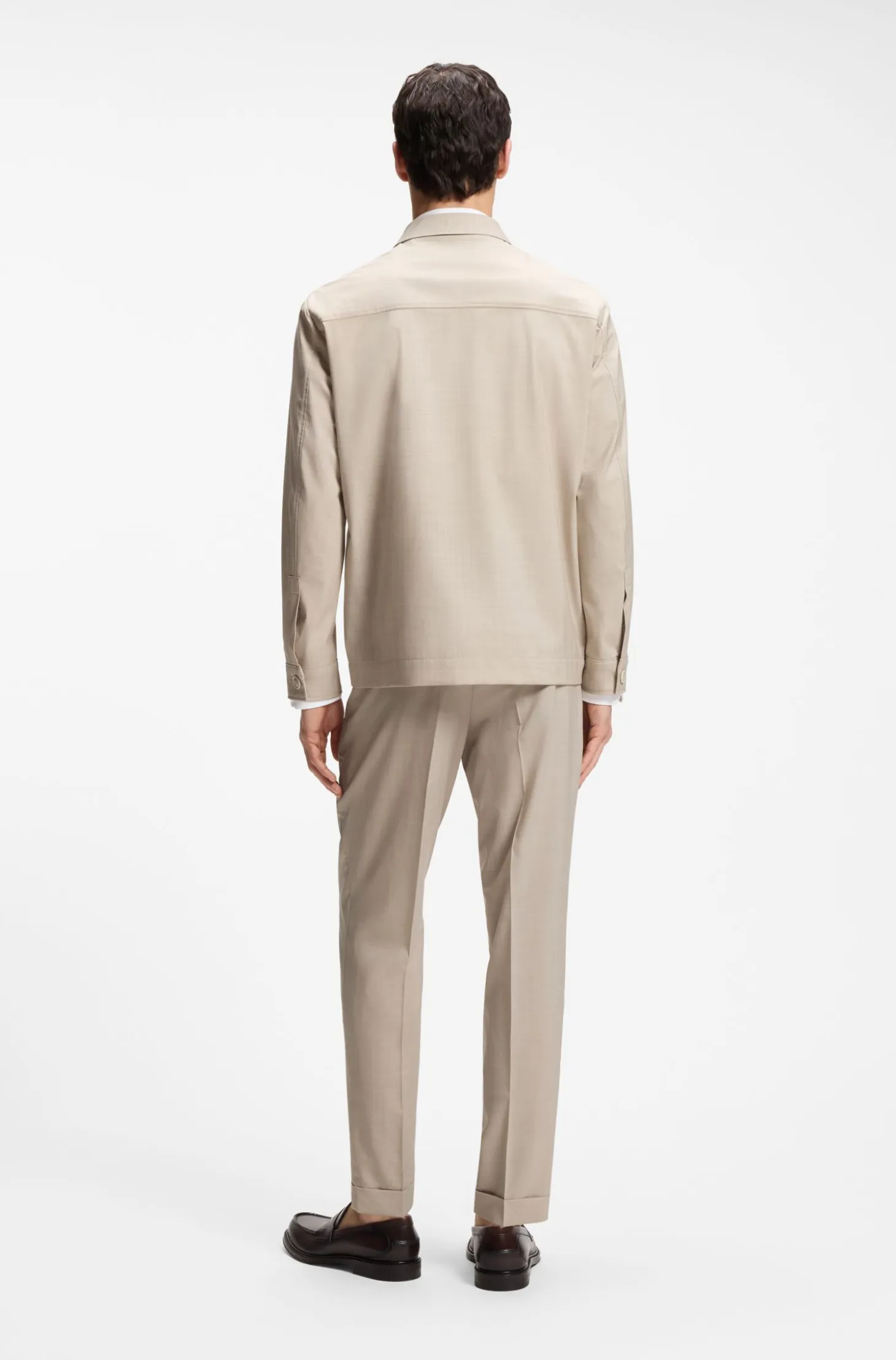 Relaxed-fit overshirt in three-layer fabric