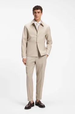 Relaxed-fit overshirt in three-layer fabric