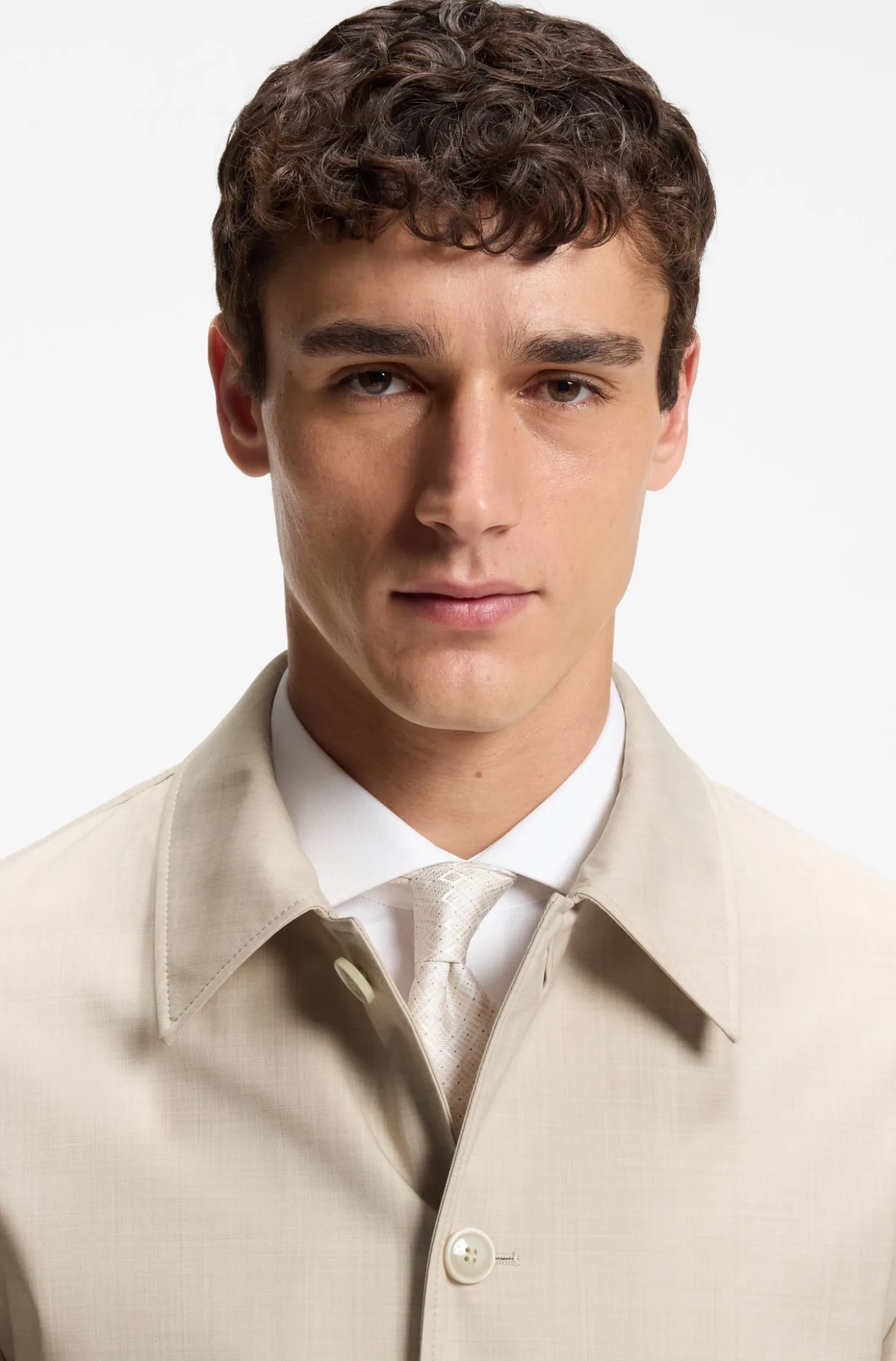 Relaxed-fit overshirt in three-layer fabric