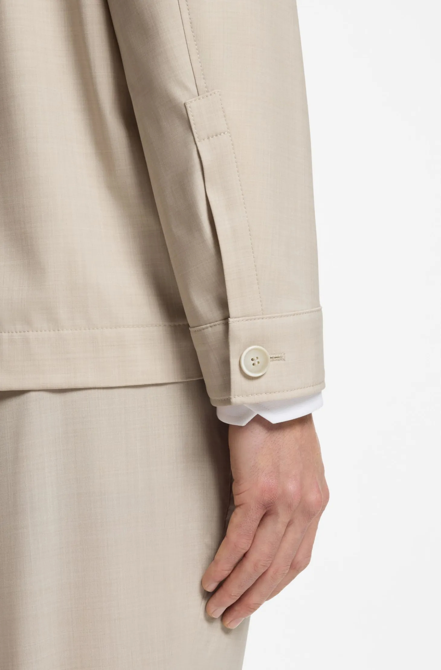 Relaxed-fit overshirt in three-layer fabric
