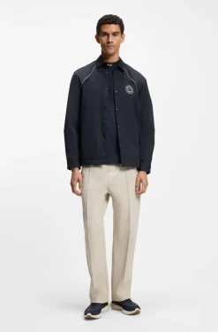 Relaxed-fit overshirt with water-repellent finish