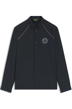 Relaxed-fit overshirt with water-repellent finish