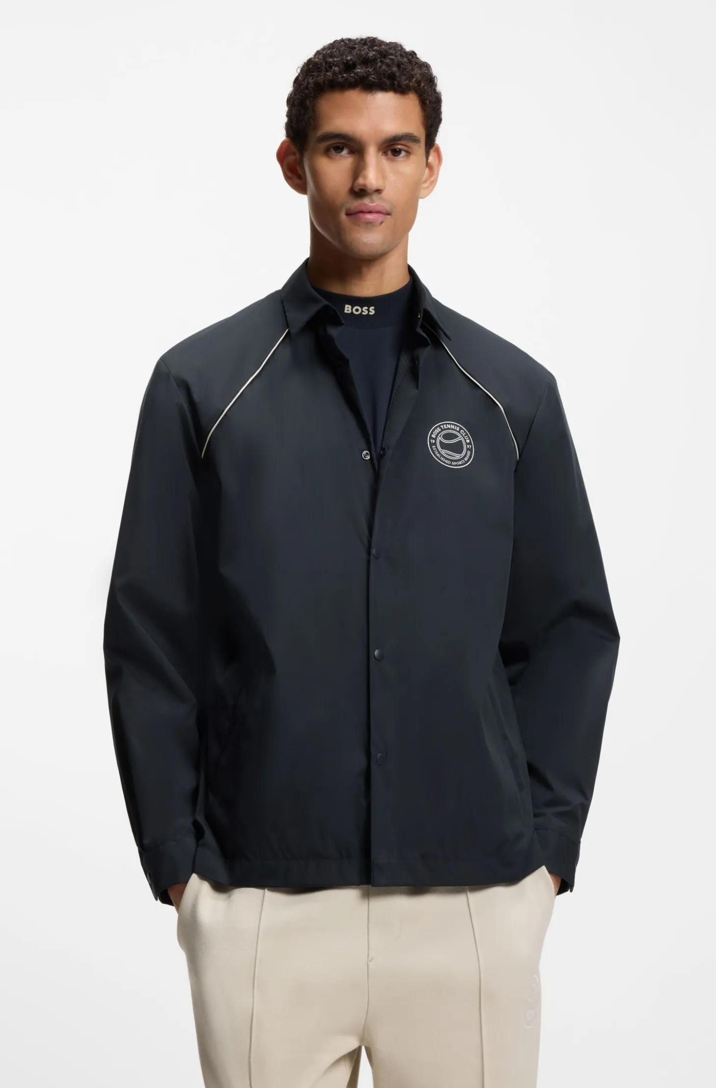 Relaxed-fit overshirt with water-repellent finish