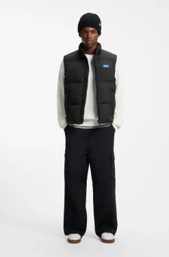 Relaxed-fit padded gilet with logo badge