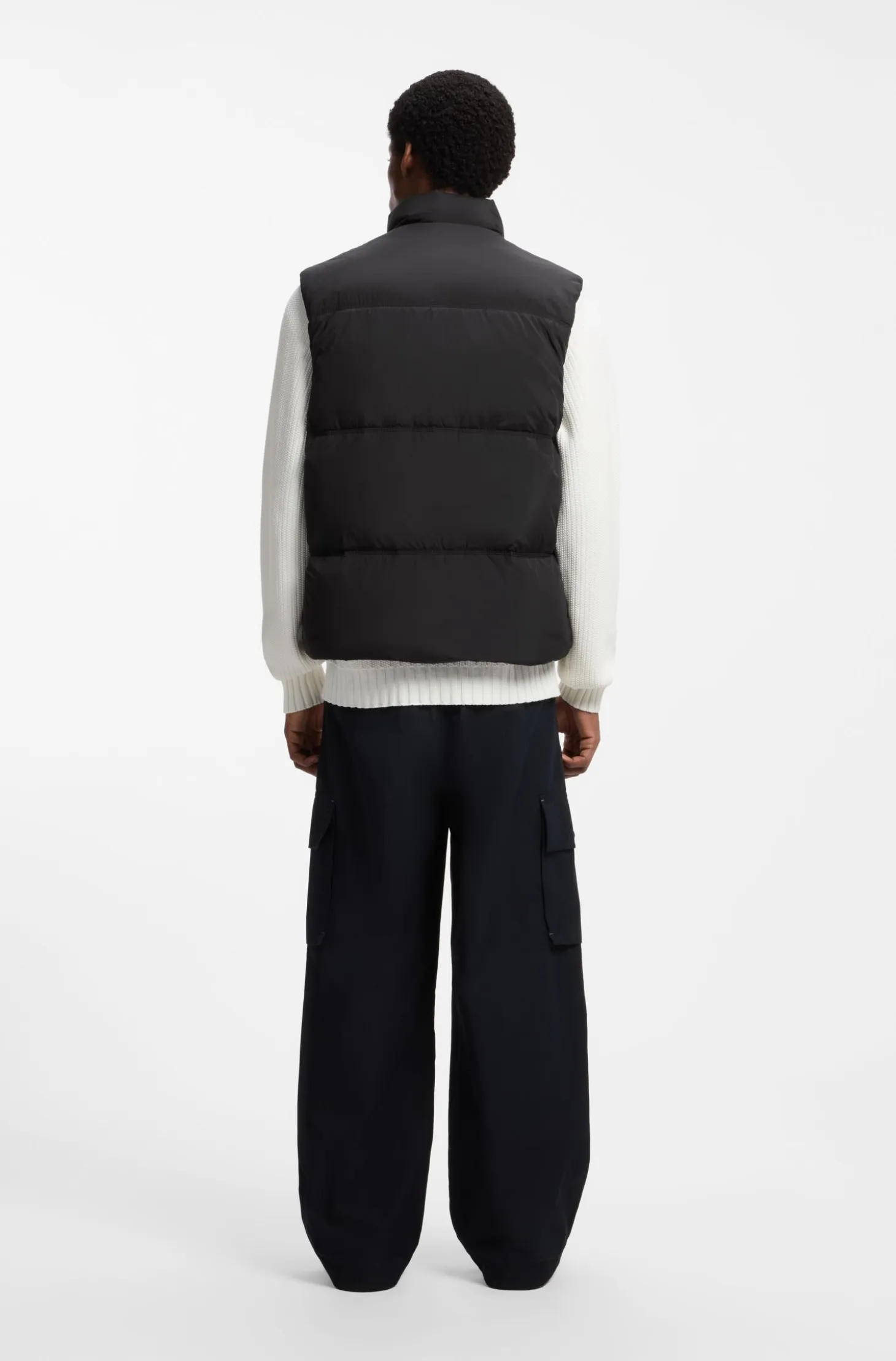 Relaxed-fit padded gilet with logo badge