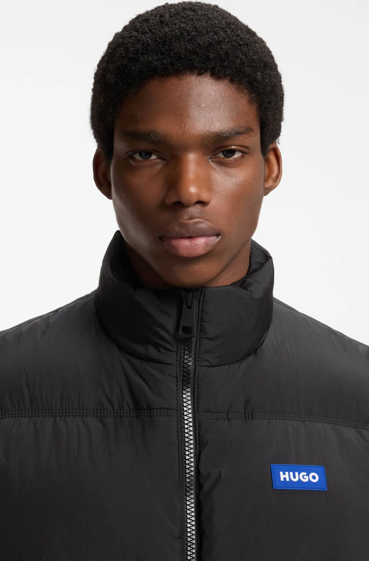 Relaxed-fit padded gilet with logo badge
