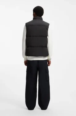 Relaxed-fit padded gilet with logo badge