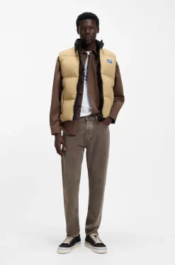 Relaxed-fit padded gilet with logo badge