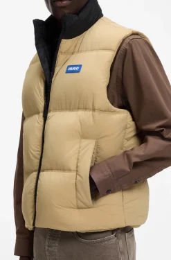 Relaxed-fit padded gilet with logo badge