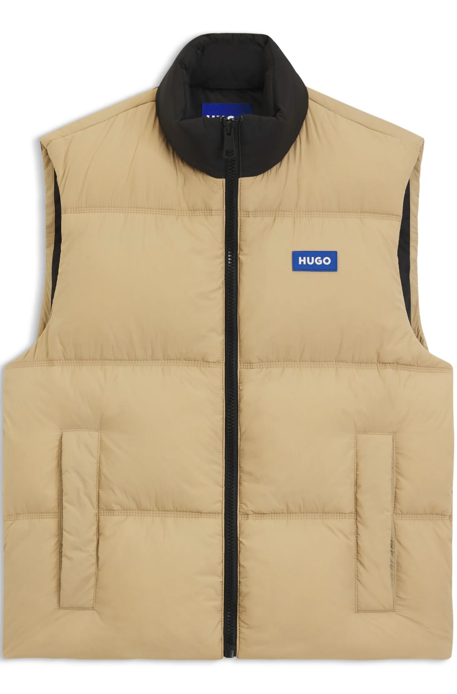 Relaxed-fit padded gilet with logo badge