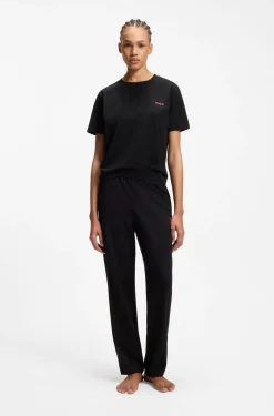 Relaxed-fit pyjama top in stretch cotton