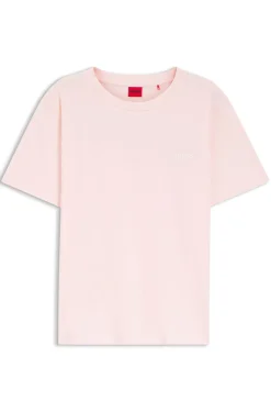 Relaxed-fit pyjama top in stretch cotton