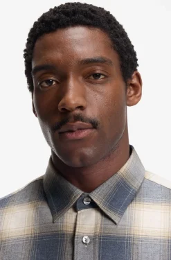 Relaxed-fit shirt in checked cotton flannel