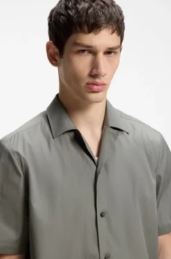 Relaxed-fit shirt in cotton poplin