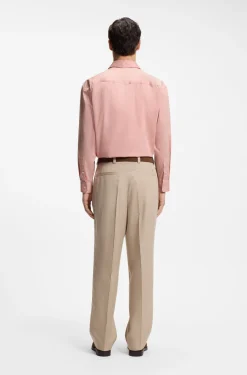 Relaxed-fit shirt in cotton poplin