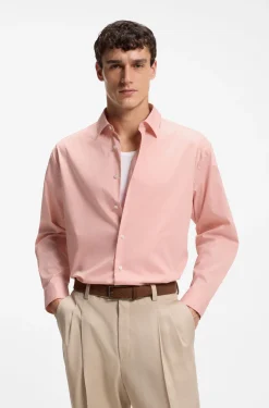 Relaxed-fit shirt in cotton poplin
