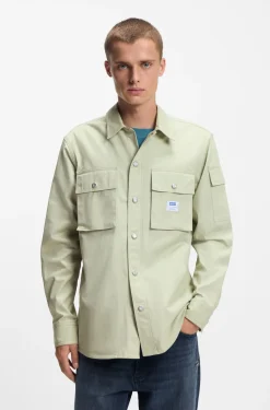Relaxed-fit shirt in cotton ripstop