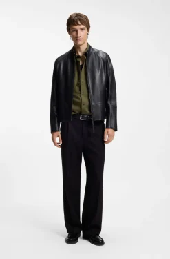 Relaxed-fit shirt in cotton twill with chest logo