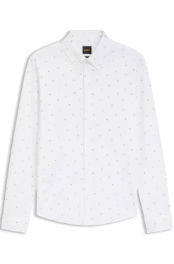 Relaxed-fit shirt in printed cotton jersey