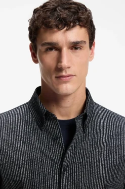 Relaxed-fit shirt in printed cotton jersey