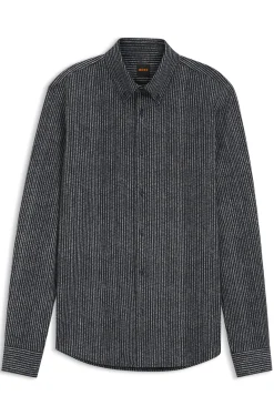 Relaxed-fit shirt in printed cotton jersey