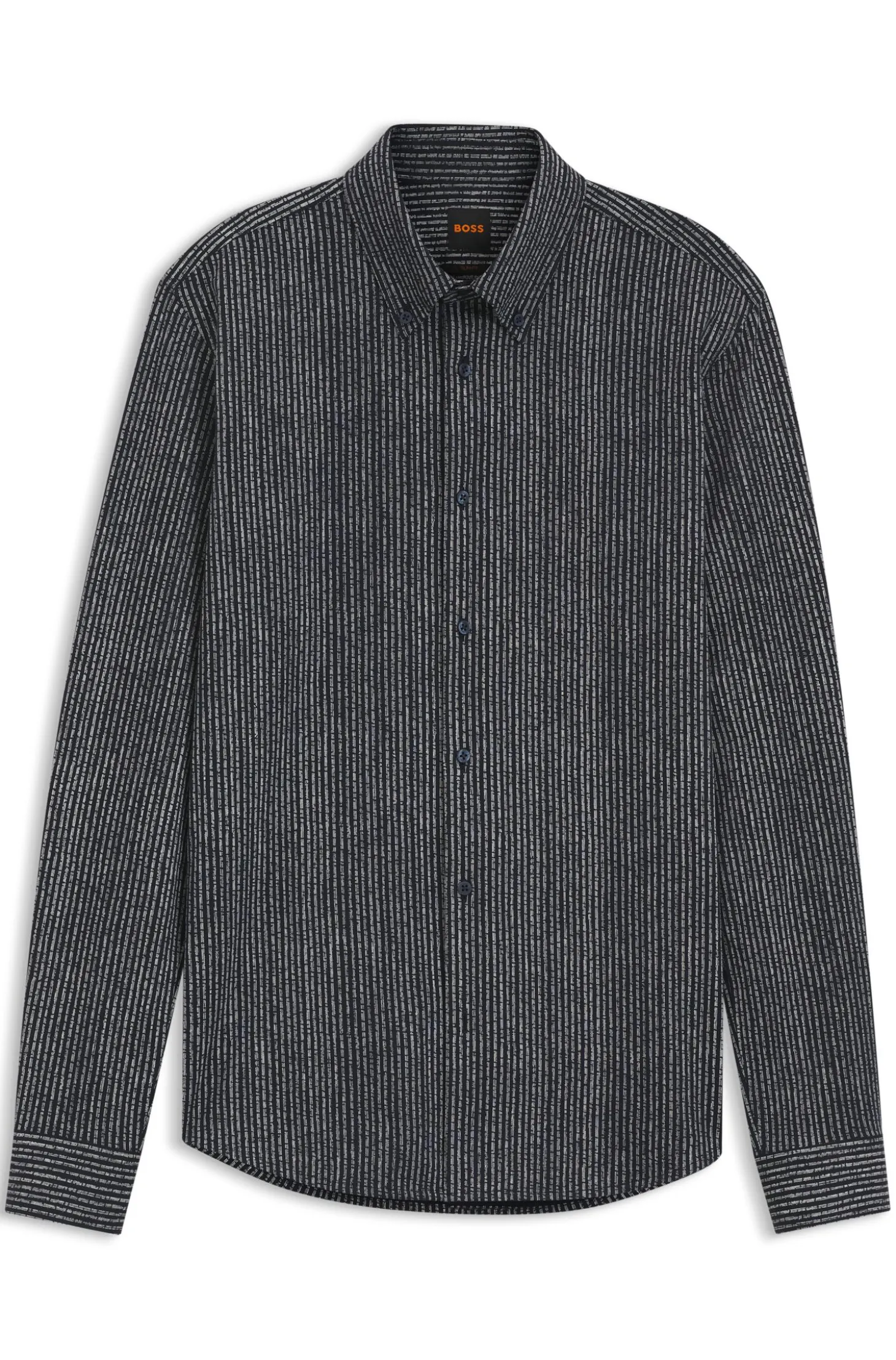 Relaxed-fit shirt in printed cotton jersey