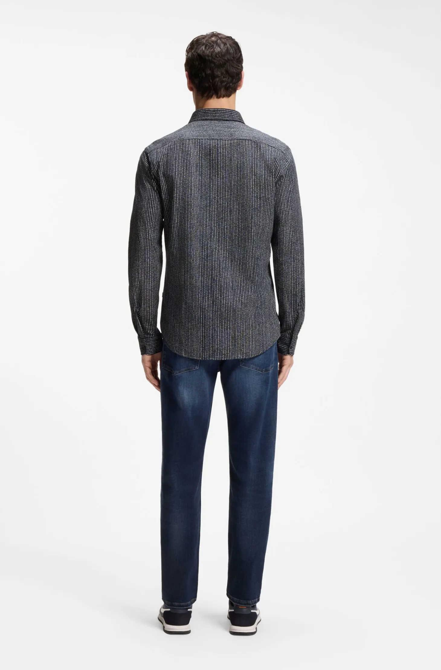 Relaxed-fit shirt in printed cotton jersey