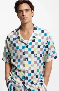 Relaxed-fit shirt with floral print